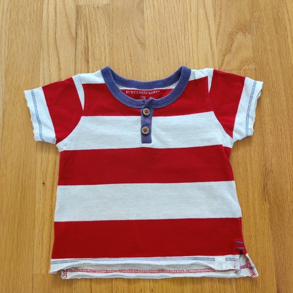 Burt's Bees Boys Striped T Shirt, $5